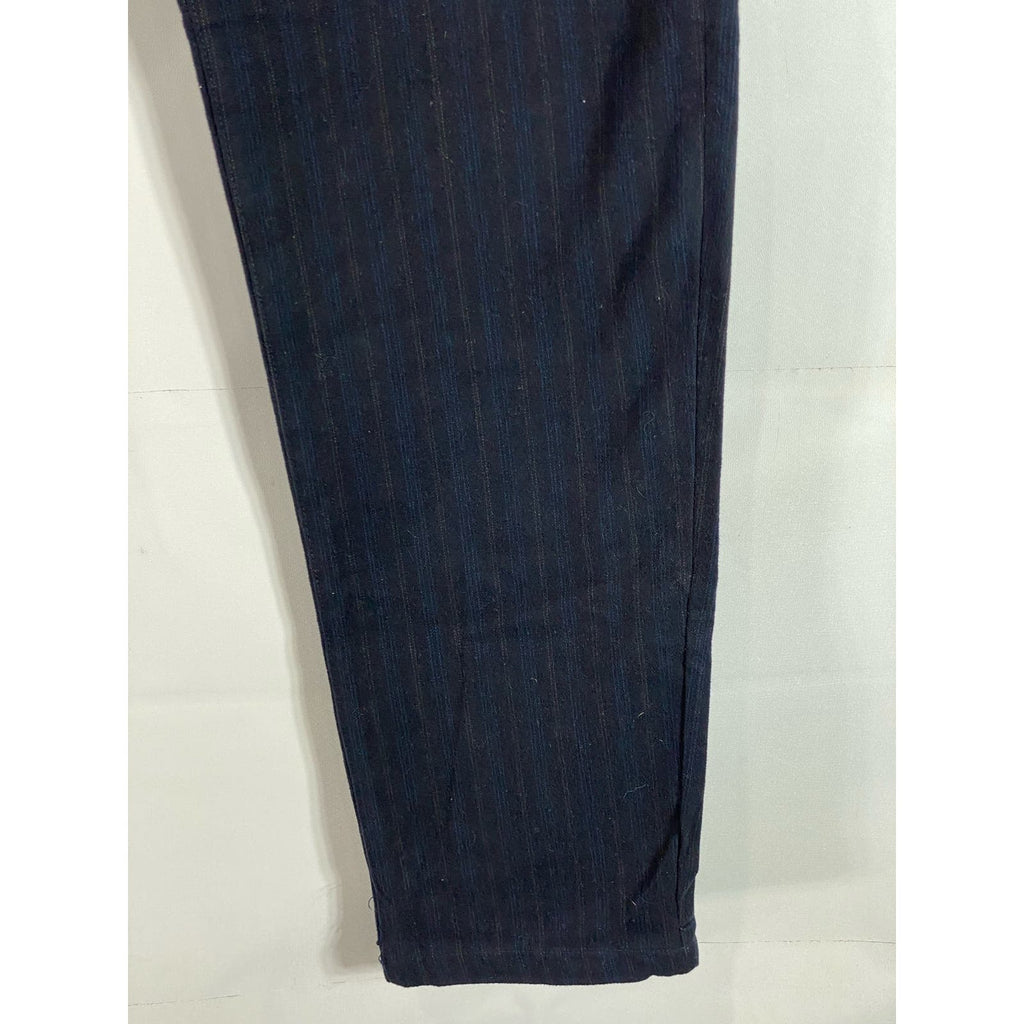 JCM JEY COLE MAN Men's Blue Striped Slim Straight-Leg Pant SZ 34X34