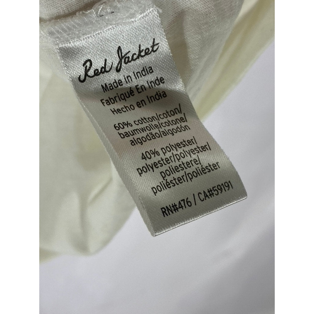 RED JACKET FOR COCA COLA Men's White-Red Logo Crewneck Short Sleeve T-Shirt SZ S