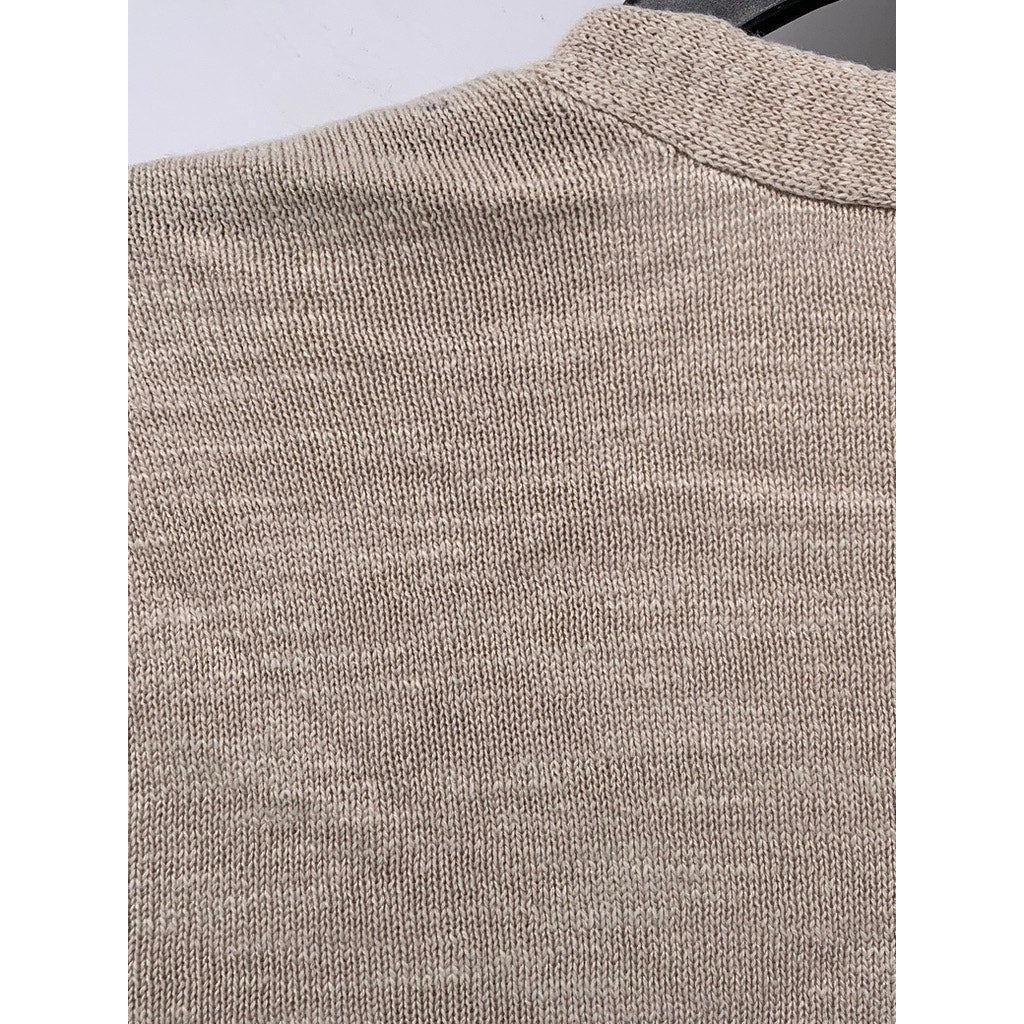 CROFT & BARROW Women's Beige Knit Open Front Cardigan SZ XL