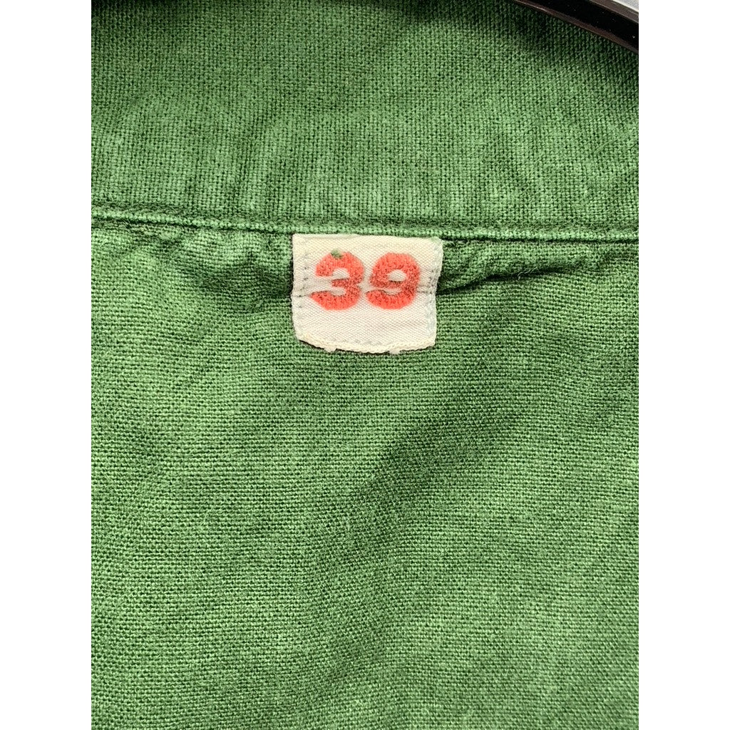 UNBRANDED Men's Green Pullover Henley Long Sleeve Shirt SZ 39(S)