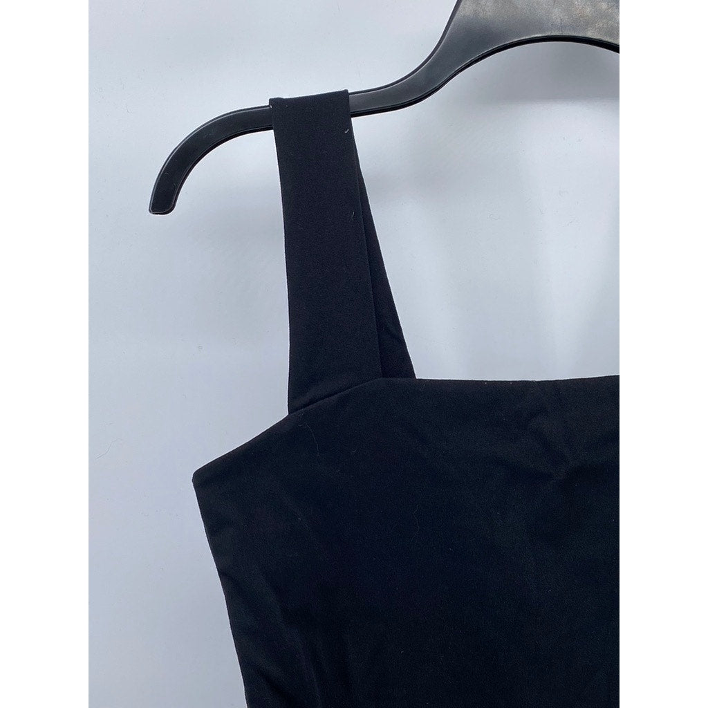 ABERCROMBIE & FITCH Women’s Black Square-Neck Soft A&F Collection Bodysuit SZ S