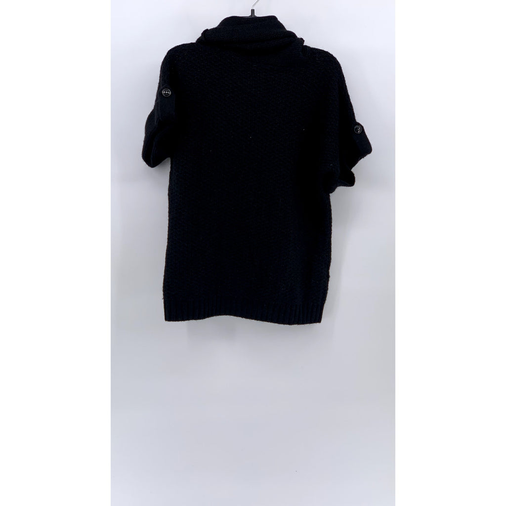 GENFINS COLLECTION Women's Black Knit Cowl-Neck Short Sleeve Top SZ 48(USXL)