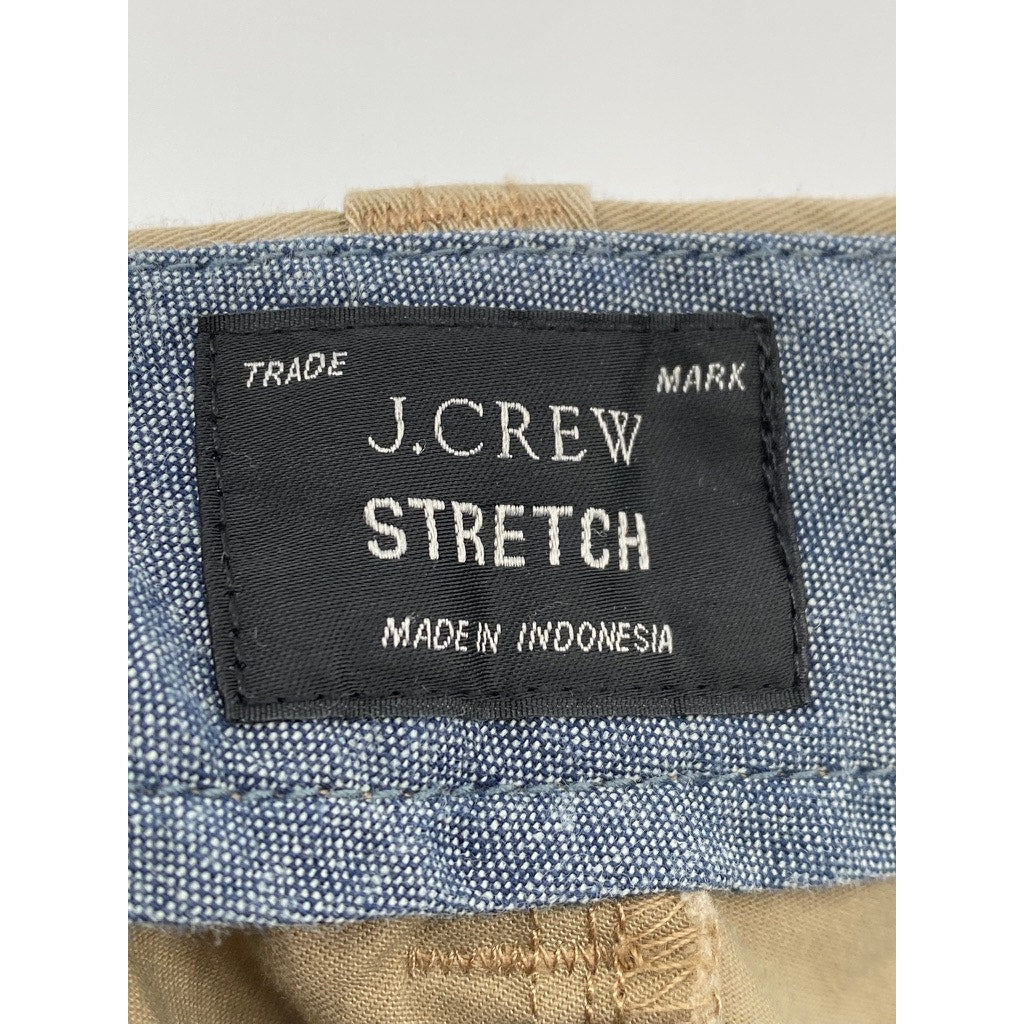 J.CREW Men's Tan Regular-Fit Stretch 9" Chino Shorts SZ 35