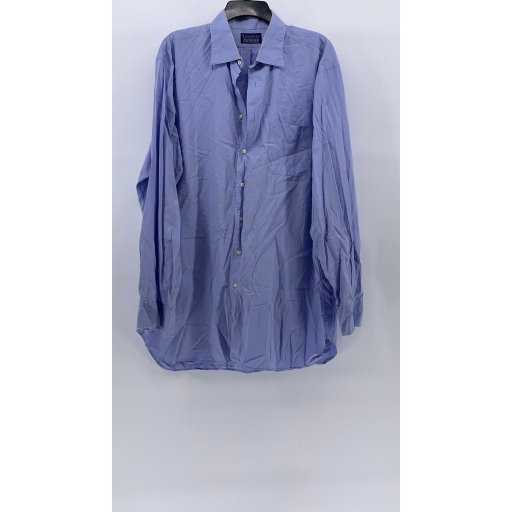 ROCHESTER Men's Big & Tall Blue Button-Up Long Sleeve Shirt SZ L
