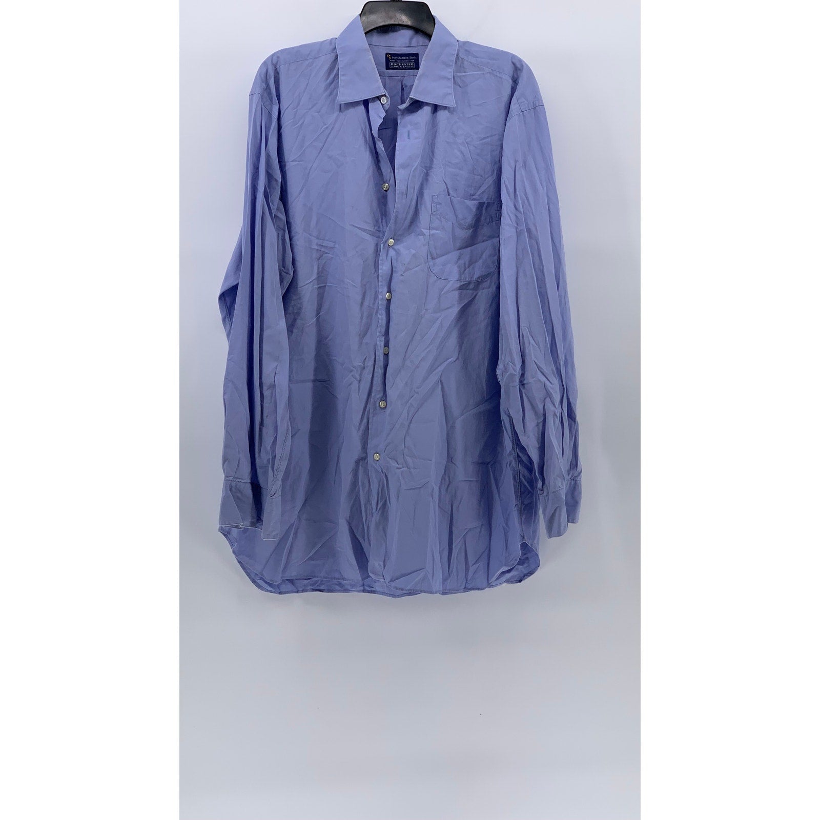 ROCHESTER Men's Big & Tall Blue Button-Up Long Sleeve Shirt SZ L