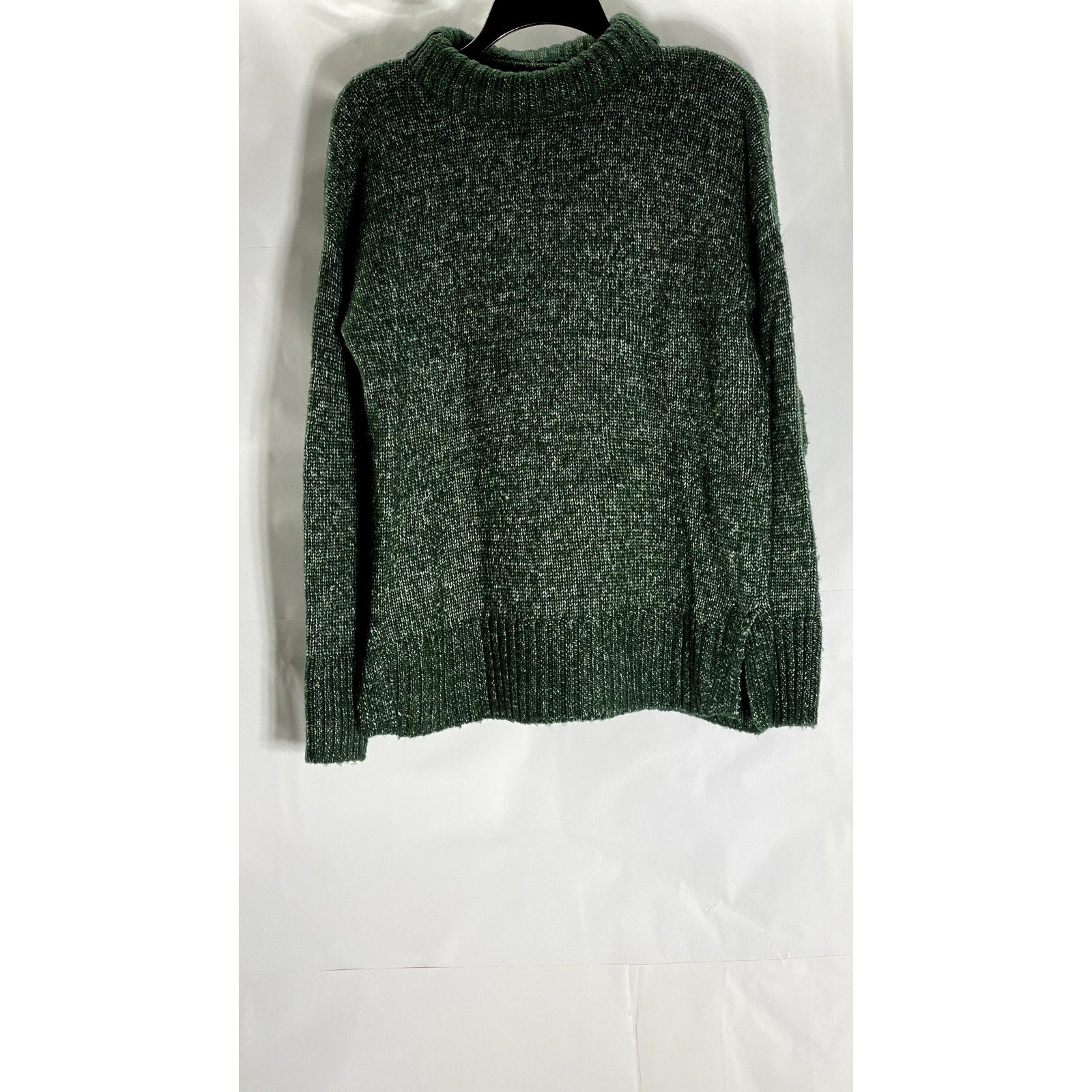 BANANA REPUBLIC Women's Dark Green Knit Mock-Neck Oversized Pullover Sweater SZS