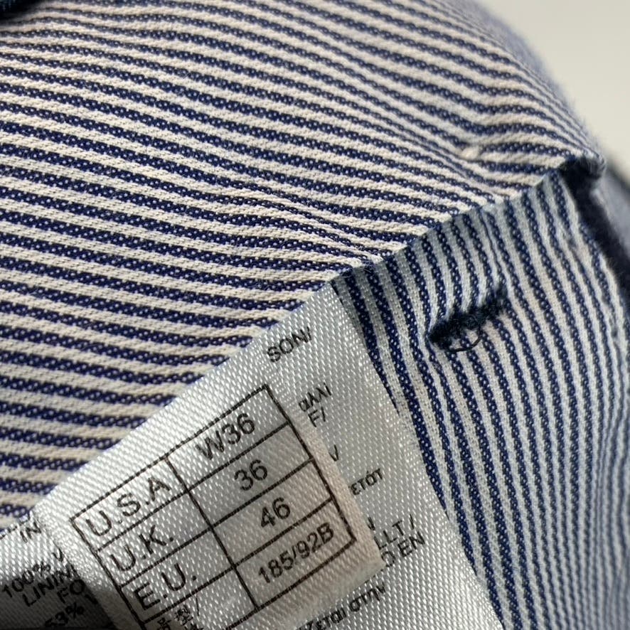 BROOKS BROTHERS 1818 Men's Navy Classic-Fit Fitzgerald Wool Flat Front Pant SZ36