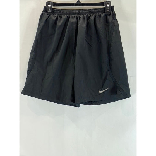 NIKE Men's Solid Black Dri-Fit Elastic Waist Pull-On Active Shorts SZ M