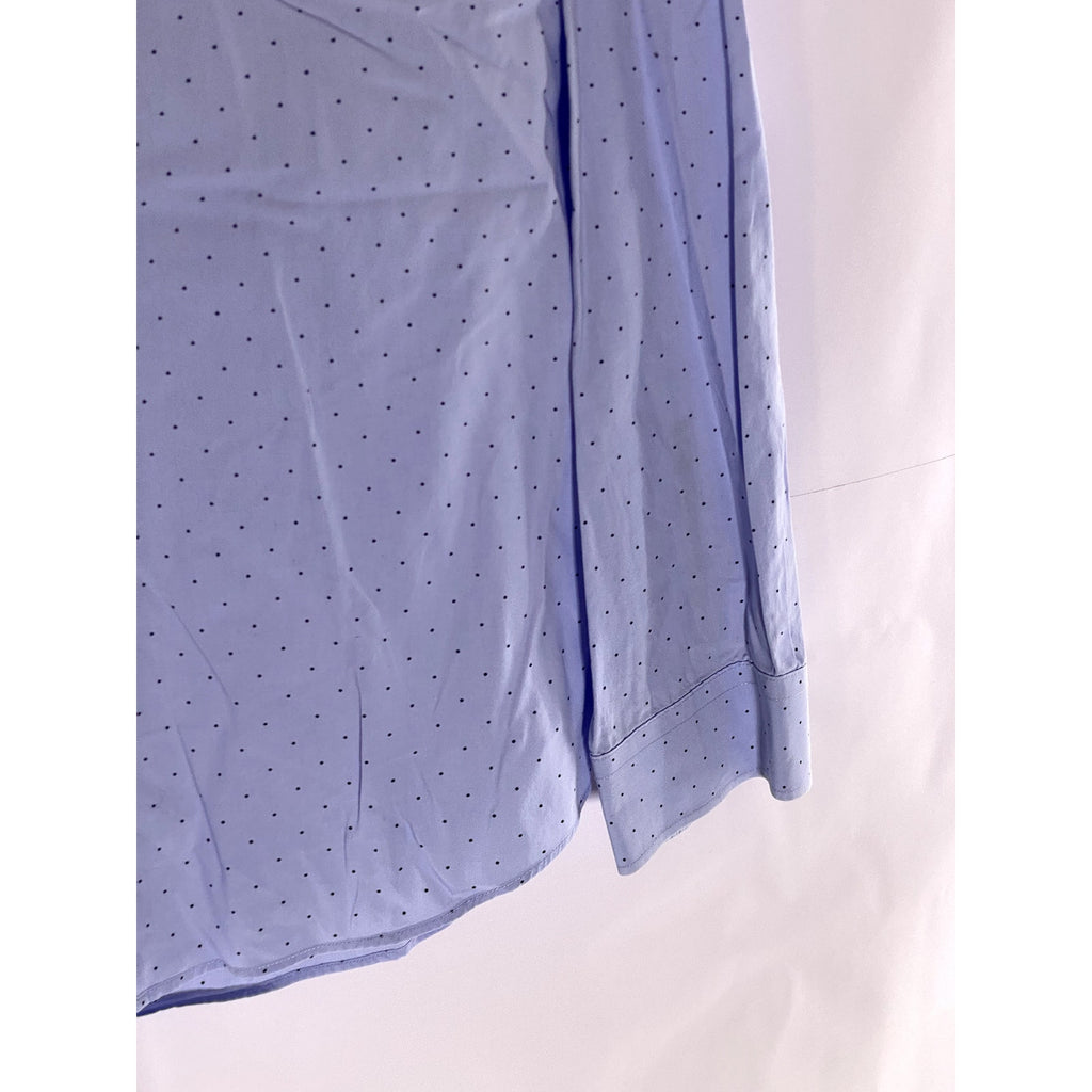MARCS Men's Light Blue Micro Dot Regular Fit Button-Up Long Sleeve Shirt SZ M