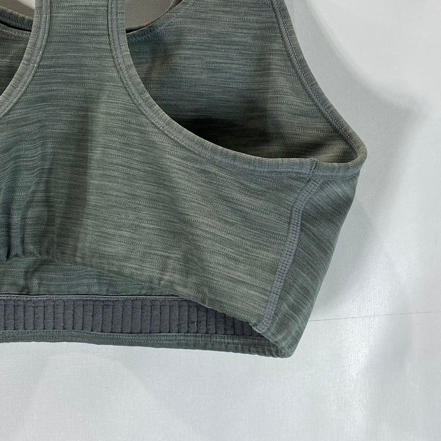 NIKE Women’s Smokegrey Swoosh Dri-FIT Racerback Sports Bra SZ M