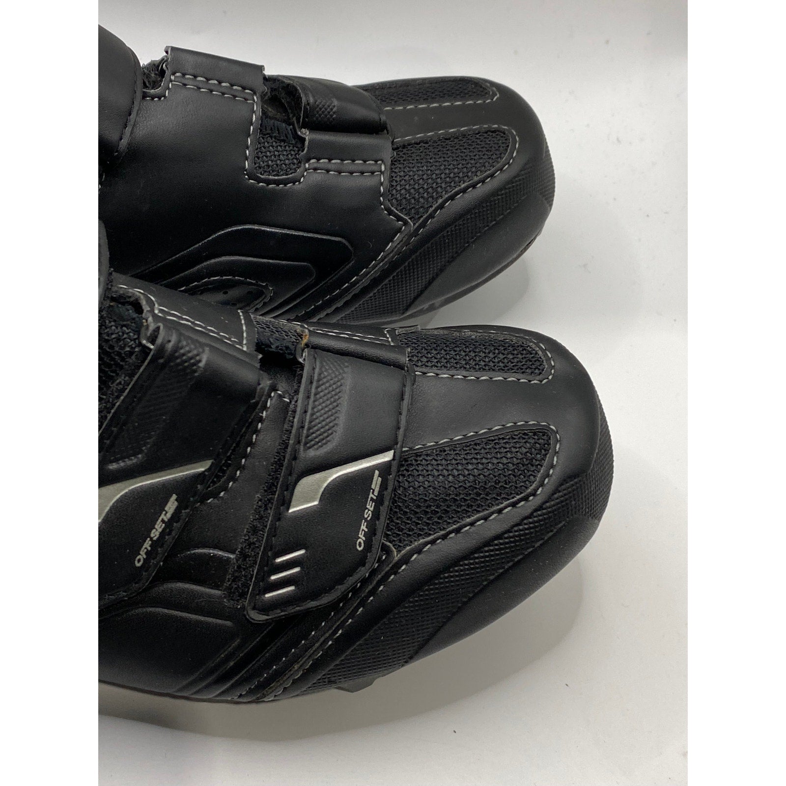 SHIMANO Women's Black Round-Toe Double-Strap Off-Set Cycling Shoes SZ 40(8)