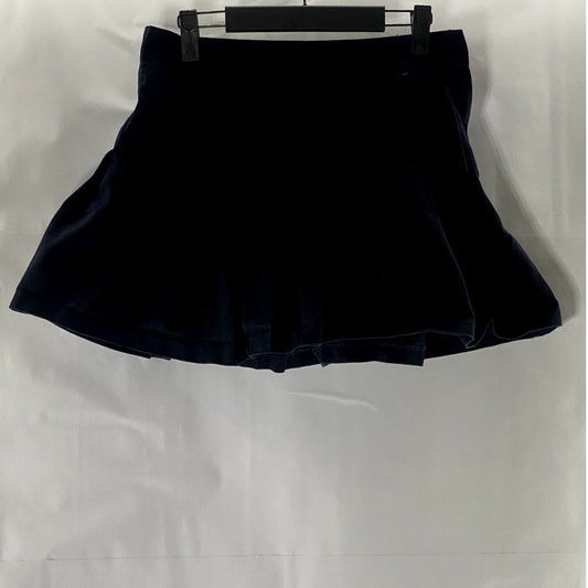 J. GALT Women's Navy Side Zipper Pleated Mini Skort SZ M