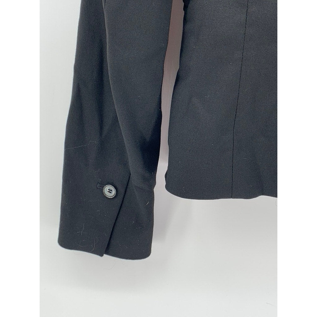 H&M Women's Black Single-Button Notch Collar Blazer SZ S