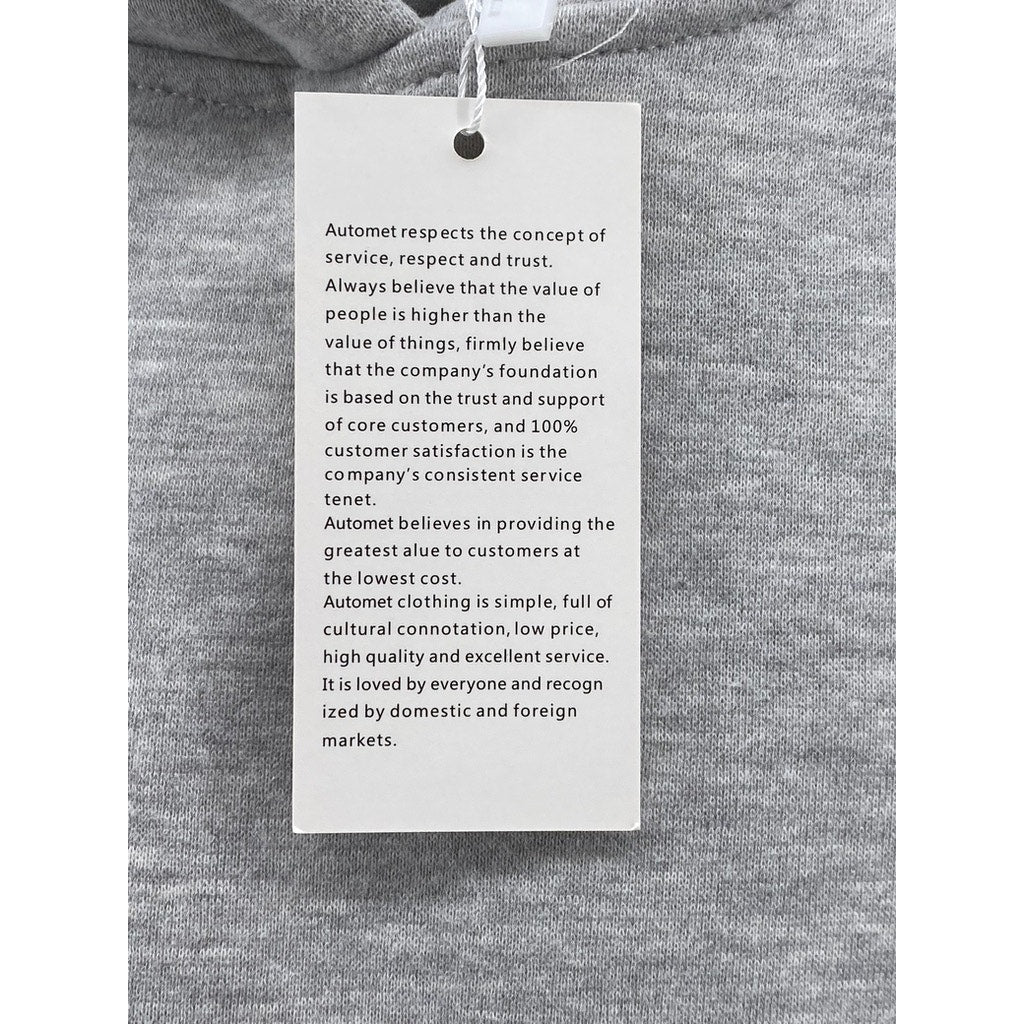 AUTOMET Women's Light Gray Oversized Casual Long Sleeve Hoodie SZ S