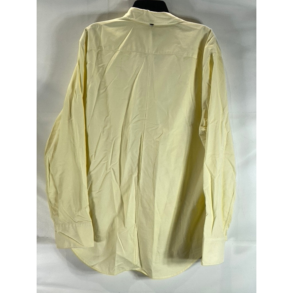 RAG & BONE Men's Yellow Solid Fit-2 Button-Up Long Sleeve Shirt SZ XL