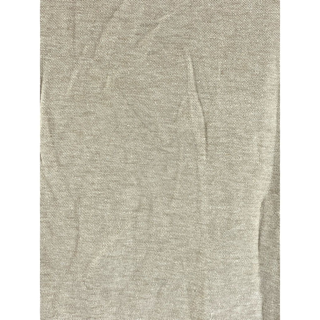 BANANA REPUBLIC Men's Sand Cotton Short Sleeve Polo Shirt SZ L