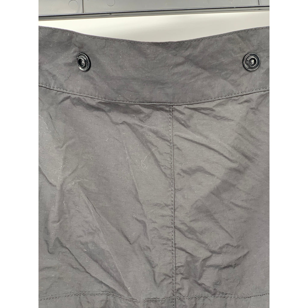 ARCHIVAL Men's Black Reinvent Ultrawide Side-Zip Belt Bag Taffeta Shorts SZ L