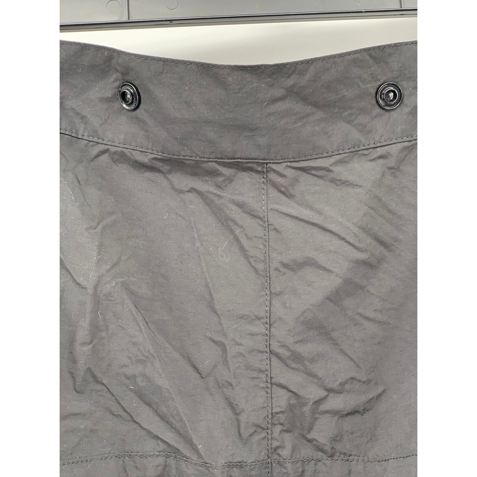 ARCHIVAL Men's Black Reinvent Ultrawide Side-Zip Belt Bag Taffeta Shorts SZ L