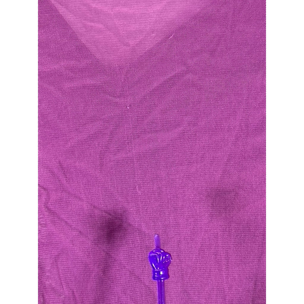 URBAN OUTFITTERS Women's Purple Shona Asymmetrical Cinched Cropped Mesh Top SZ M