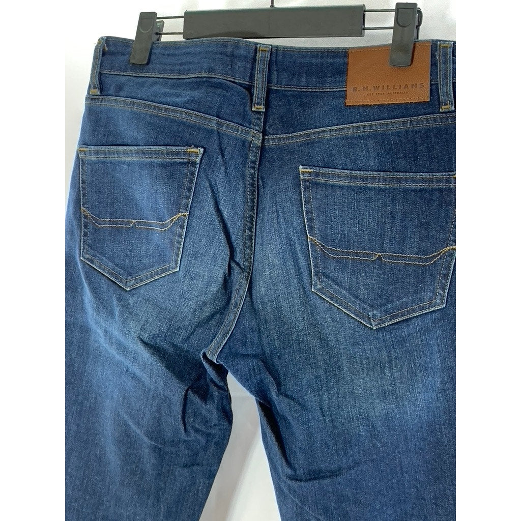 R.M. WILLIAMS Men's Dark Blue Straight-Leg Denim Five-Pocket Jeans SZ 30X34