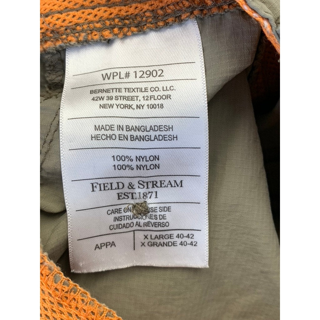 FIELD & STREAM Men's Tan Nylon Cargo Shorts SZ XL(40-42)
