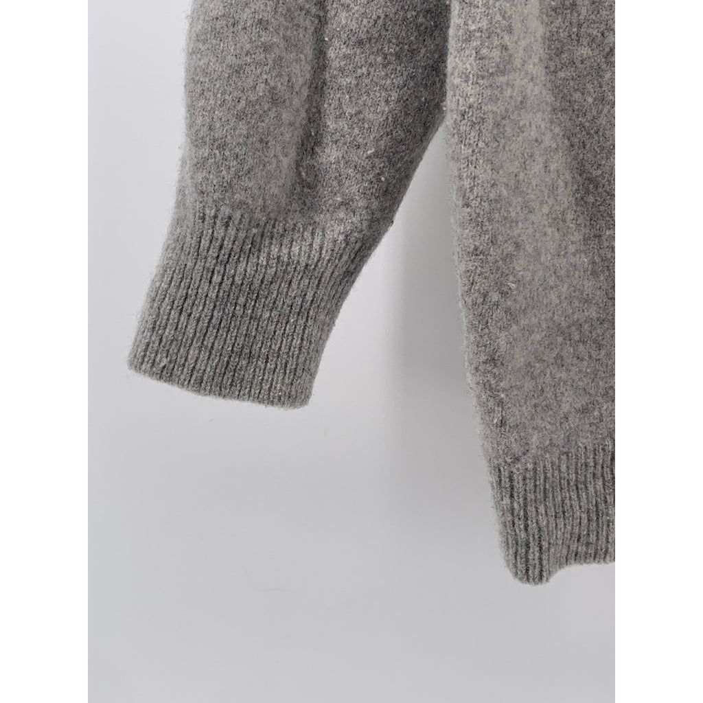 BRANDY MELVILLE Women's Heather Gray Wool V-Neck Long Sleeve Sweater SZ OS