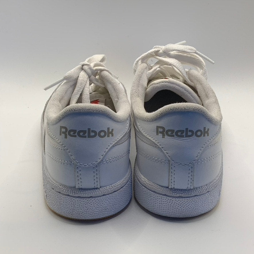 REEBOK Women's White Leather Classic Club C85 Low-Top Lace-Up Sneakers SZ 7.5