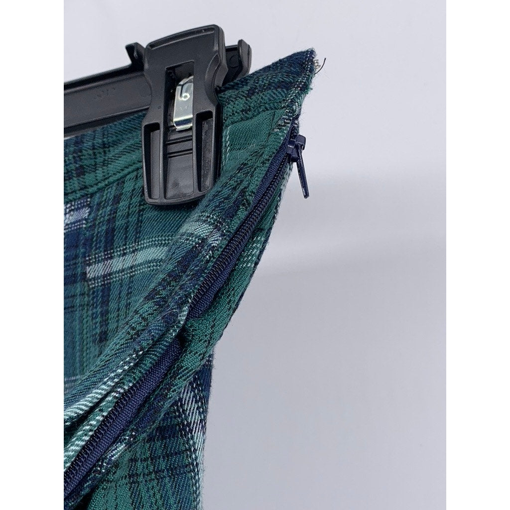 SO GOODS FOR LIFE Women's Black-Green Plaid Mini Skirt SZ 9