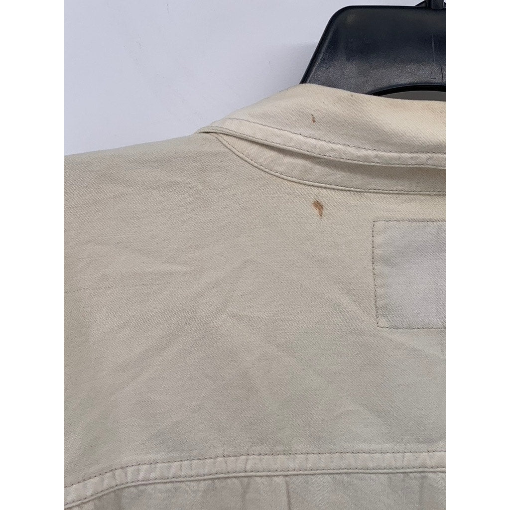 LEVI'S Men's Off-White Denim Vintage Button-Up Long Sleeve Workwear Shirt SZ XL