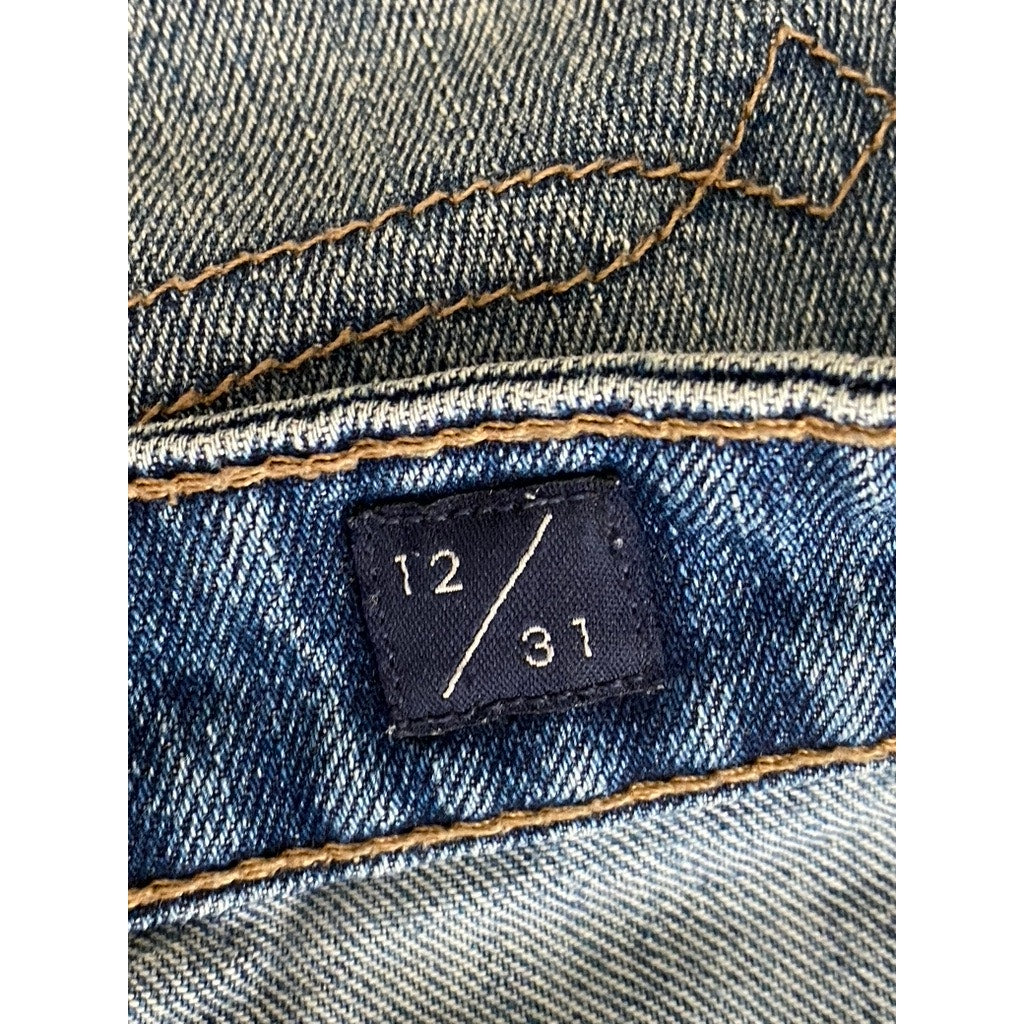 LUCKY BRAND Women's Light Blue Denim The Cut-Off Mid-Rise Shorts SZ 12/31