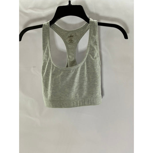 ALL IN MOTION Women's Gray Racerback Sports Stretch Exercise Bra Top SZ L