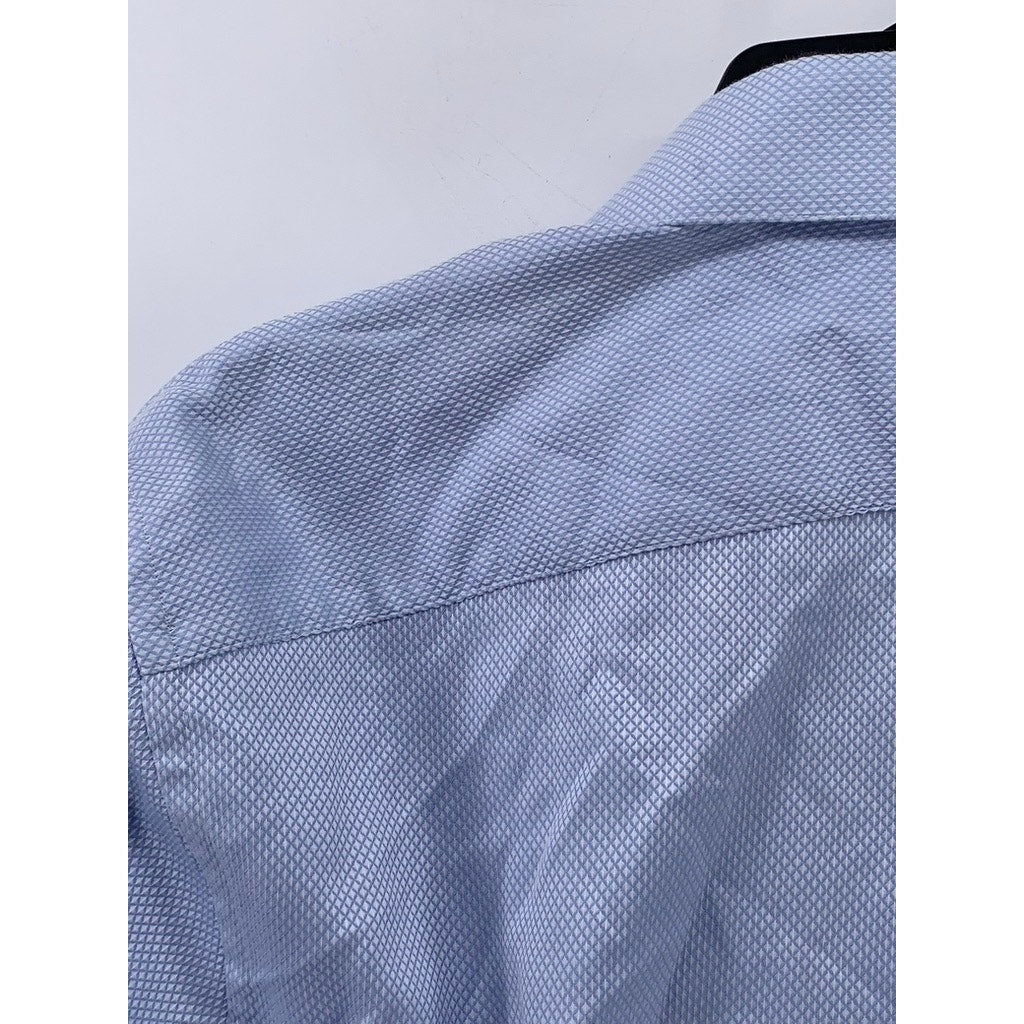 UNBRANDED Men's Blue Regular Fit Button-Up Shirt SZ L