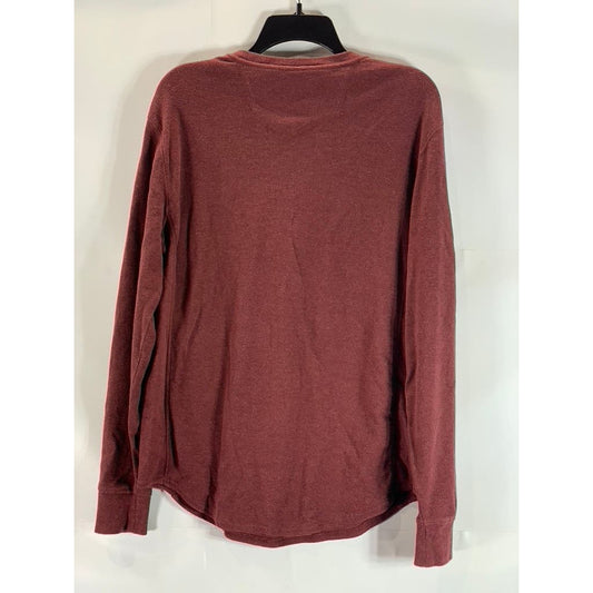EDDIE BAUER Men's Red Wild River Thermal Henley Long Sleeve Shirt SZ M