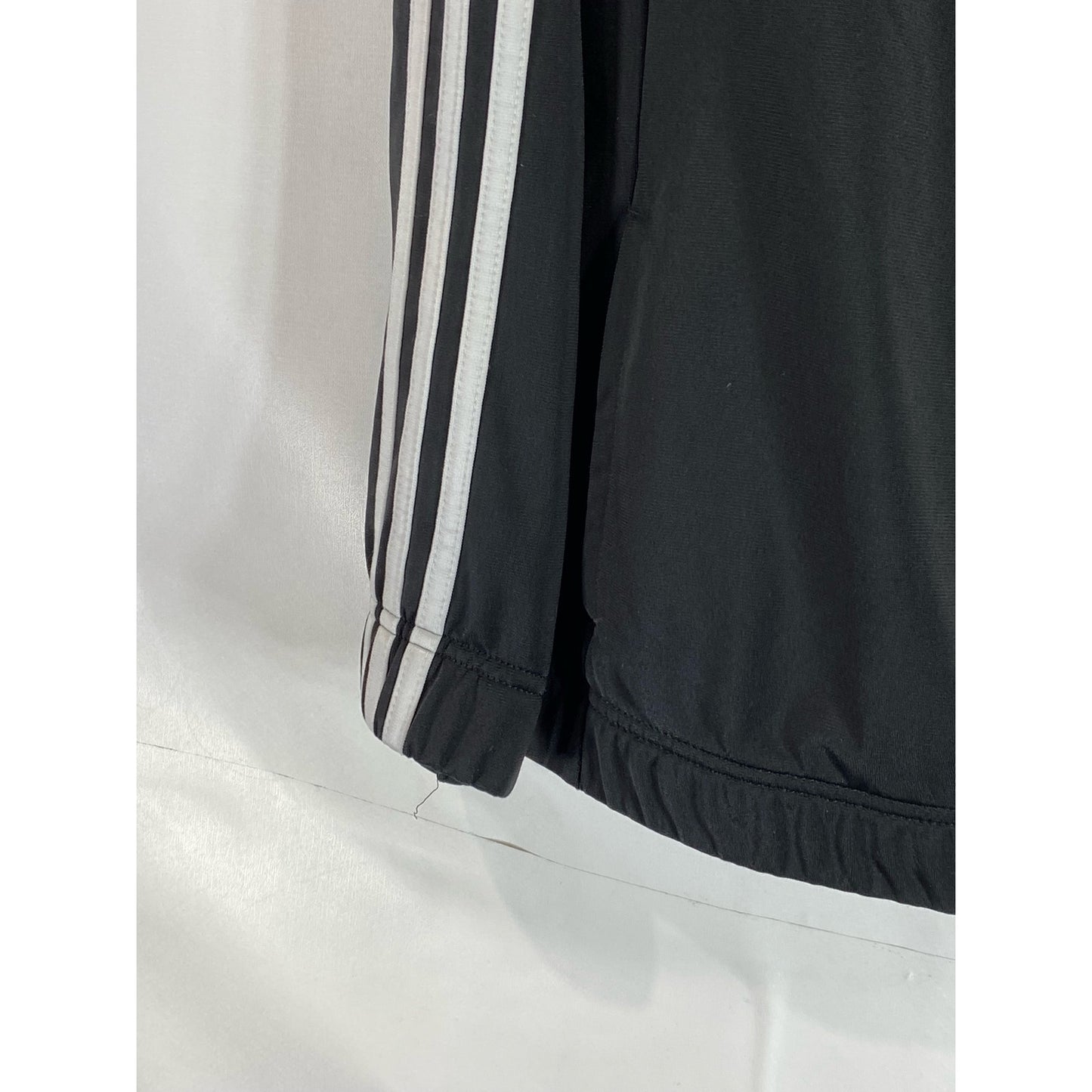 ADIDAS Women's Black/White 3-Stripe Designed to Move Track Jacket SZ L