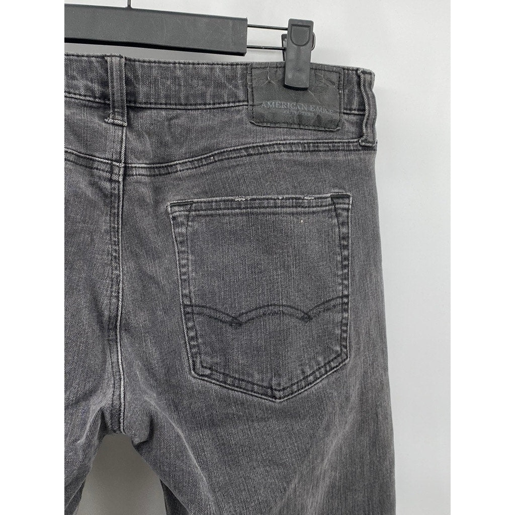 AMERICAN EAGLE OUTFITTERS Men's Black Extreme Flex 4 Slim-Fit Jeans SZ 31X32