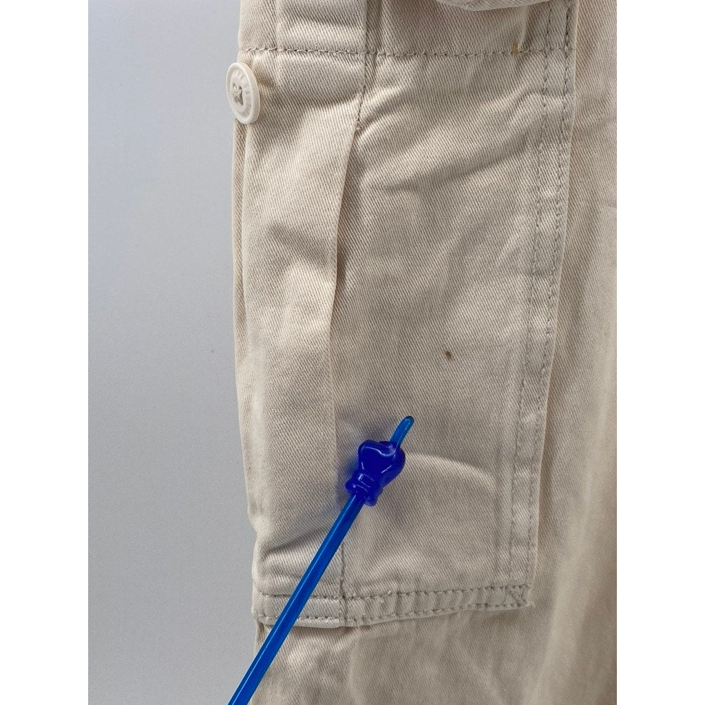J. GALT Women's Beige Straight-Leg Casual Cargo Pants SZ S