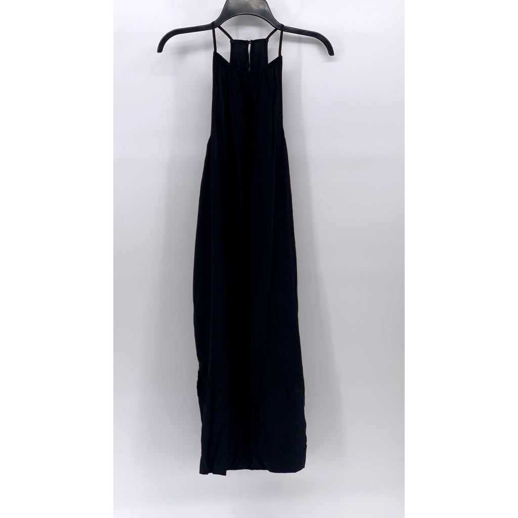 SILENCE + NOISE Women's Black Sleeveless Halter  Maxi A-Line Dress SZ M