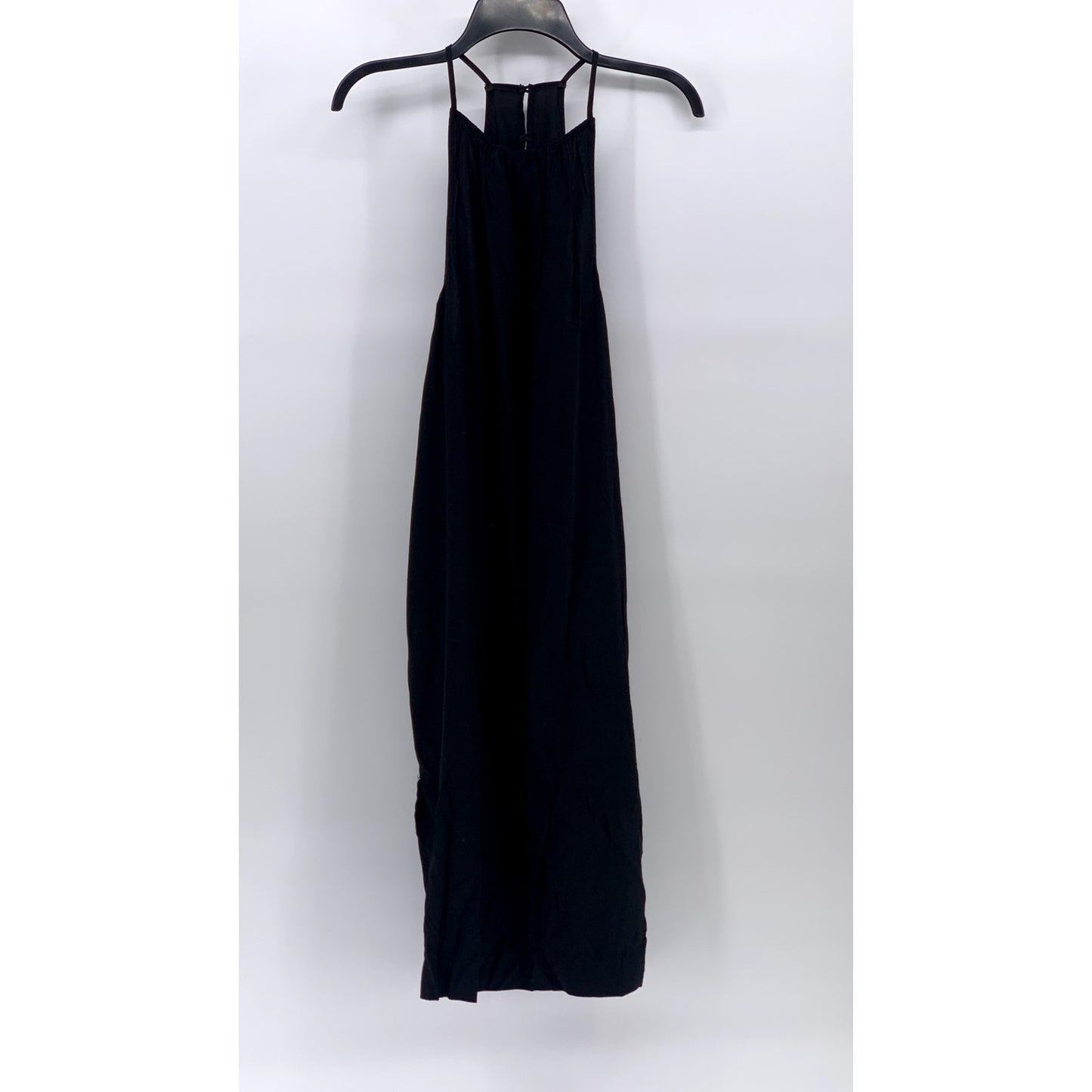 SILENCE + NOISE Women's Black Sleeveless Halter  Maxi A-Line Dress SZ M