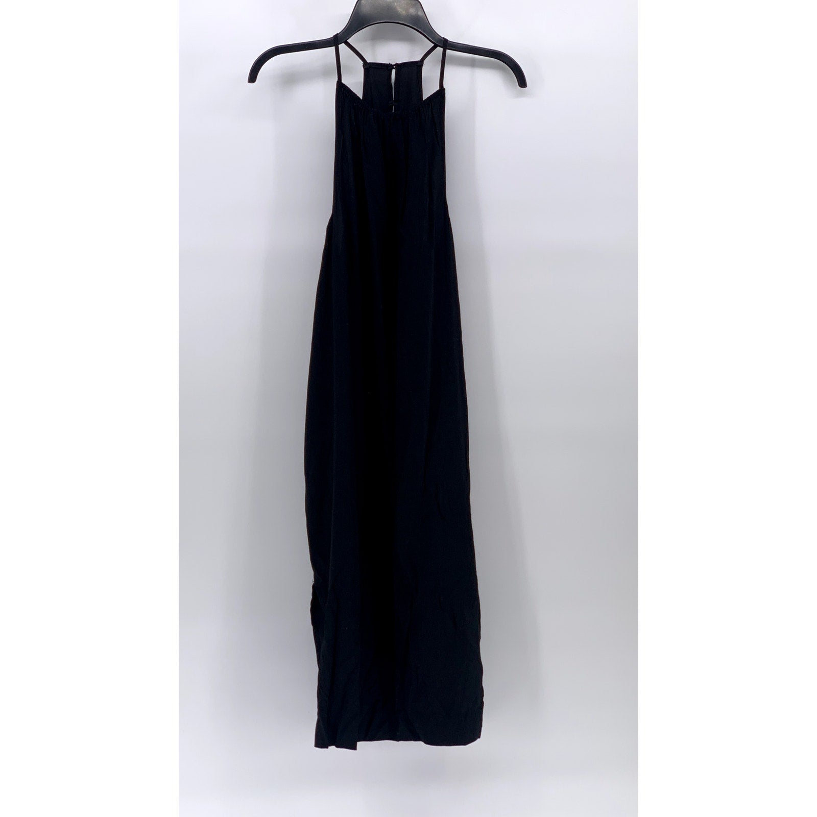 SILENCE + NOISE Women's Black Sleeveless Halter  Maxi A-Line Dress SZ M