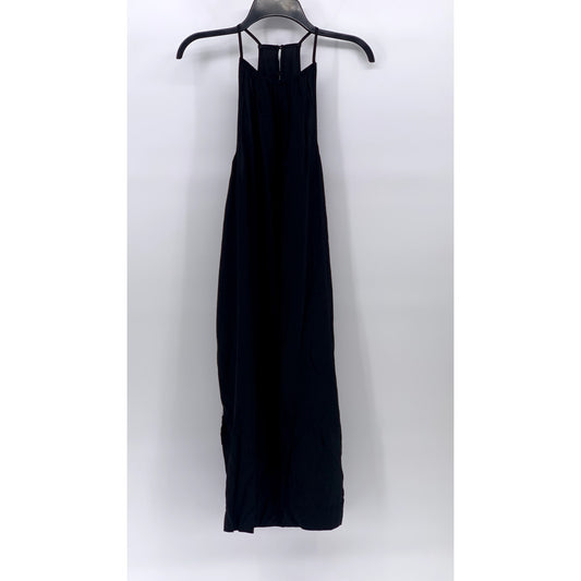SILENCE + NOISE Women's Black Sleeveless Halter  Maxi A-Line Dress SZ M