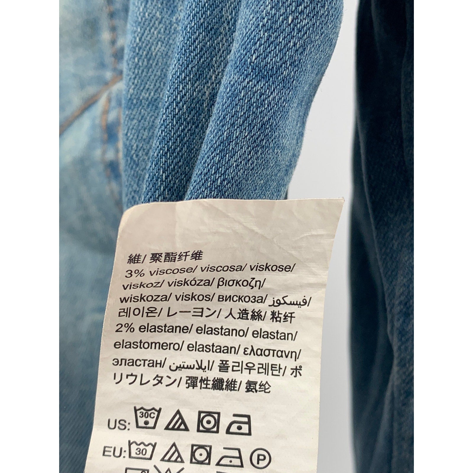 CALVIN KLEIN Women's Blue Denim Logo Button-Up Long Sleeve Trucker Jacket SZ M