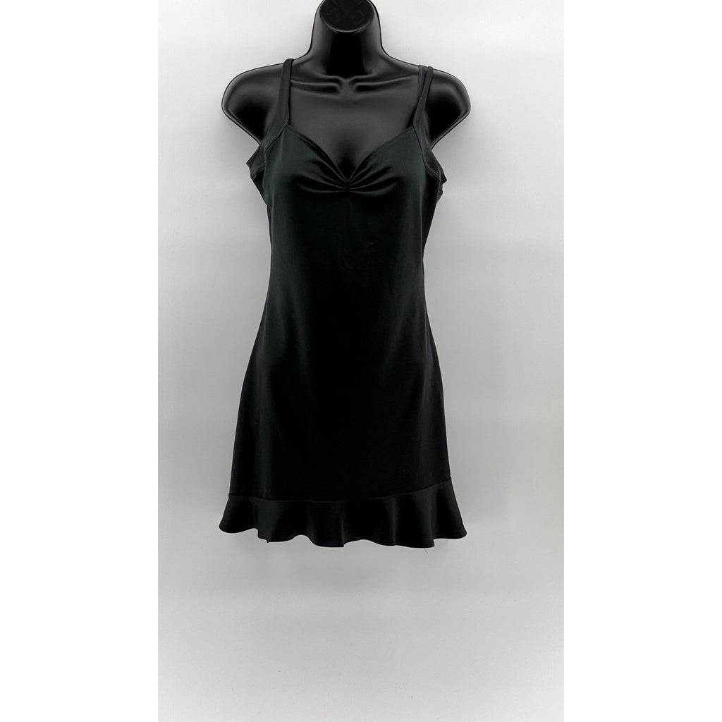 CEDUXION Women's Charcoal Gray Vintage 90's V-Neck Mini Dress SZ M