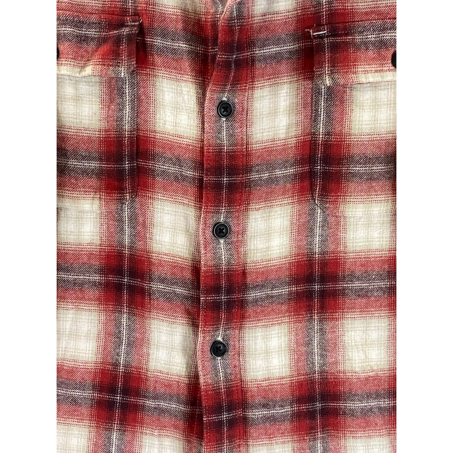 LUCKY BRAND Men's Red Plaid Classic-Fit Button-Up Long Sleeve Flannel Shirt SZ M