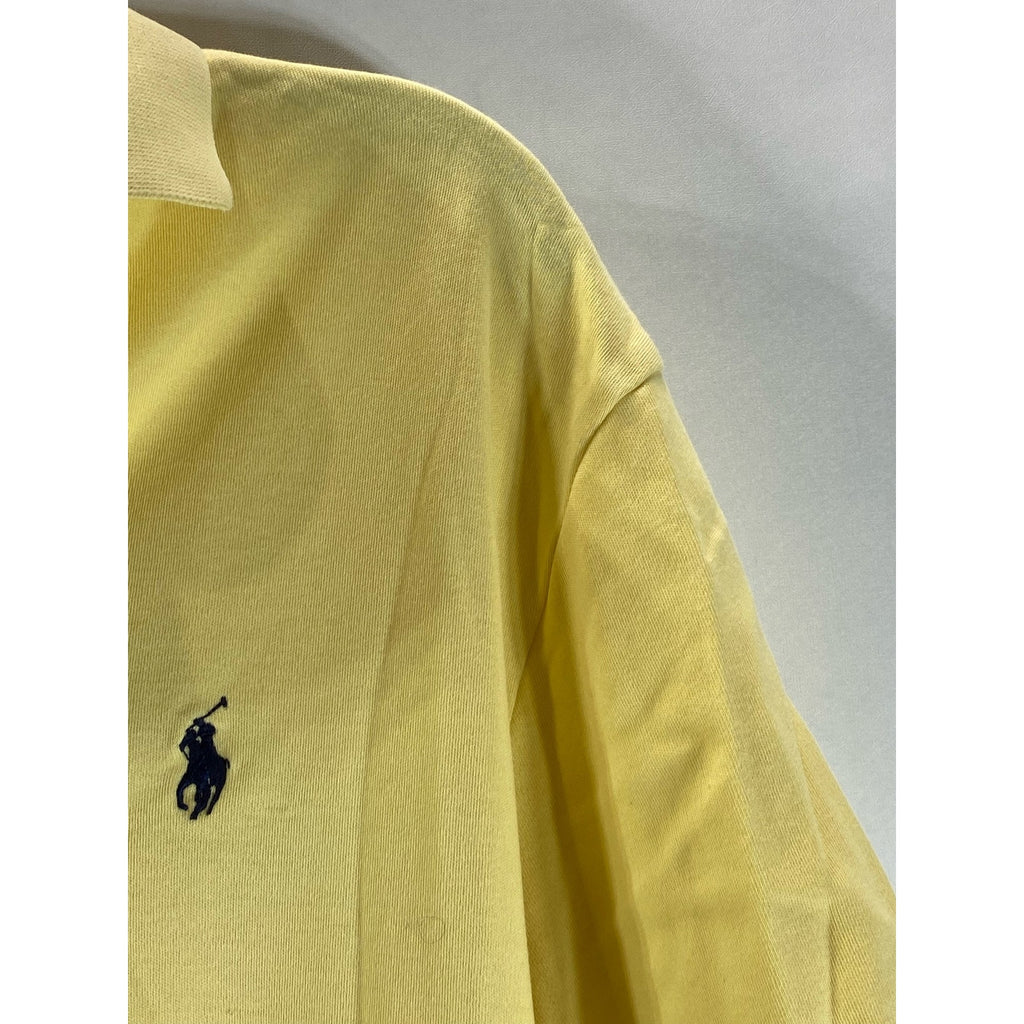 POLO BY RALPH LAUREN Men’s Yellow Regular-Fit Short Sleeve Polo Shirt SZ S