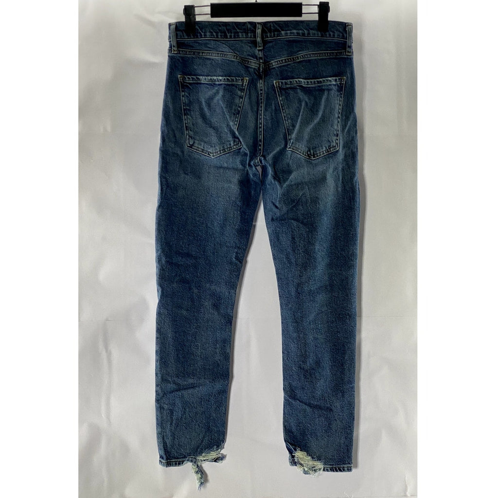 AGOLDE Los Angeles Women's Dark Blue Toni Denim Distressed Five-Pocket Jean SZ26