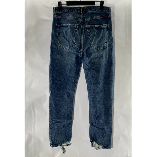 AGOLDE Los Angeles Women's Dark Blue Toni Denim Distressed Five-Pocket Jean SZ26