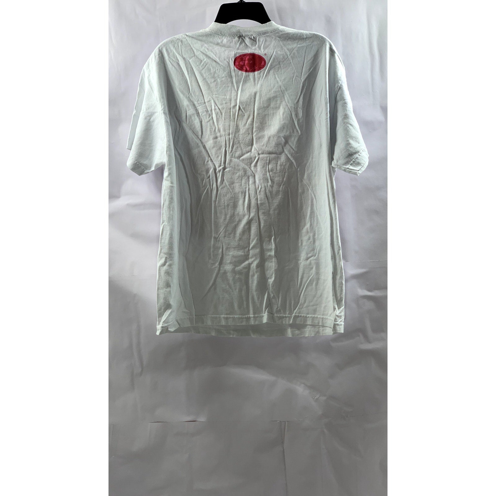 SSOP Men's White-Red DJ Graphic Crewneck Short Sleeve T-Shirt SZ L