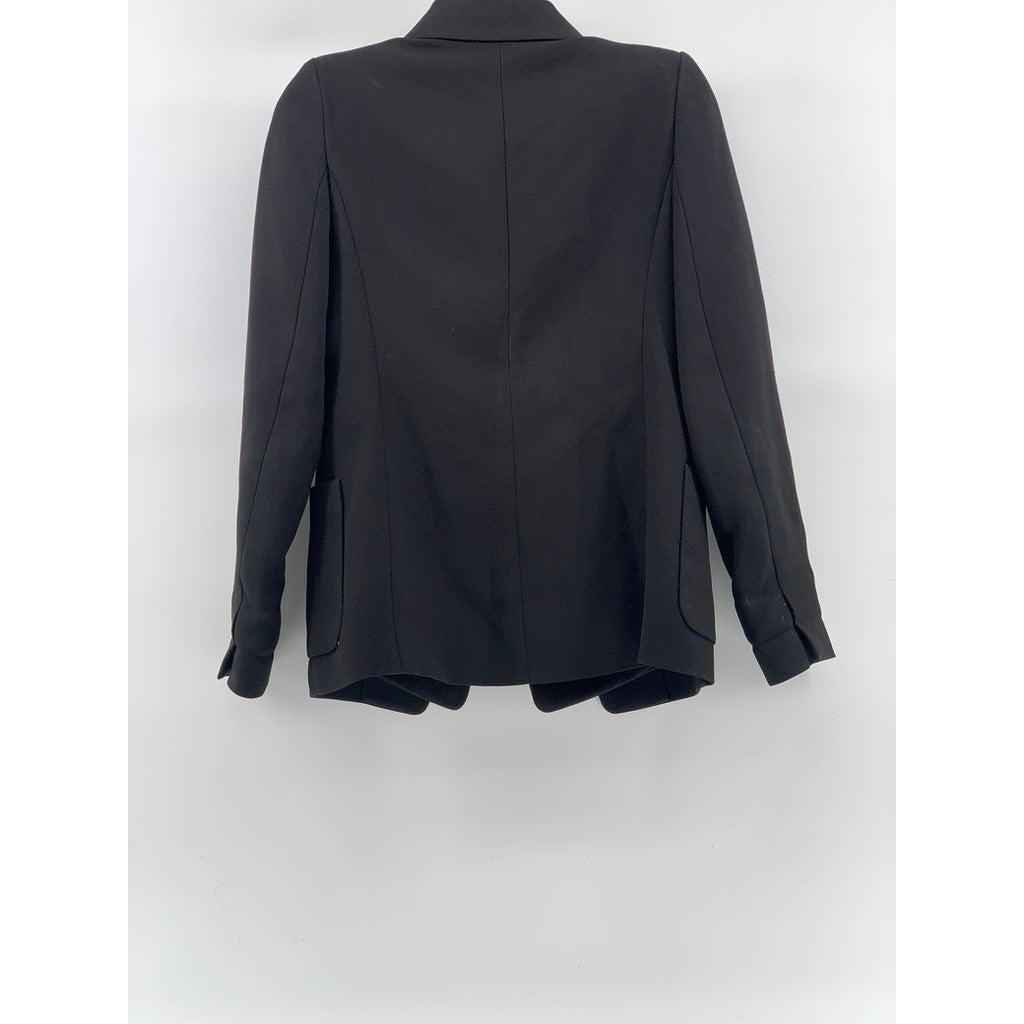 CLUB MONACO Women's Black Layered Single-Button Regular-Fit Blazer SZ 0
