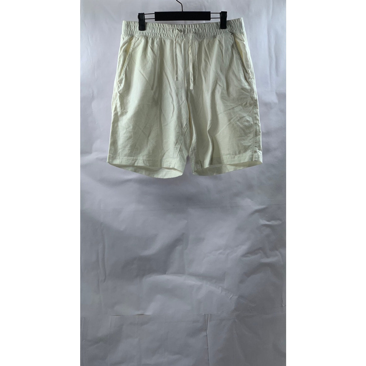 UNIQLO Men's Cream Drawstring Waist Casual Cotton Pull-On Shorts SZ M