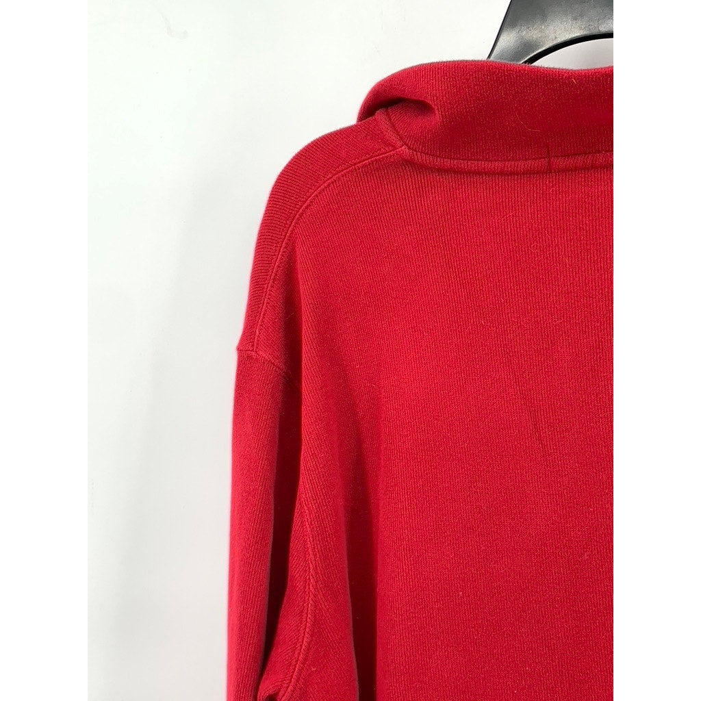 POLO RALPH LAUREN Men's Red Quarter-Zip Pullover Sweater SZ L